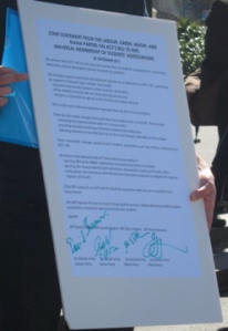 NZUSA letter signed by MP's from Green, Labour Maaori and Mana parties