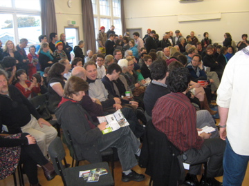 packed out Aro Valley Hall